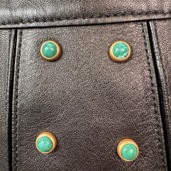 Valentino Black Leather Lace Maxi Skirt Runway 2016 Studded High Waist $10k Sz 4 - Picture 6 of 16